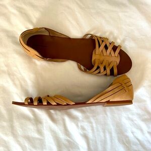 Melrose and Market woven leather sandals. Tan size 13.